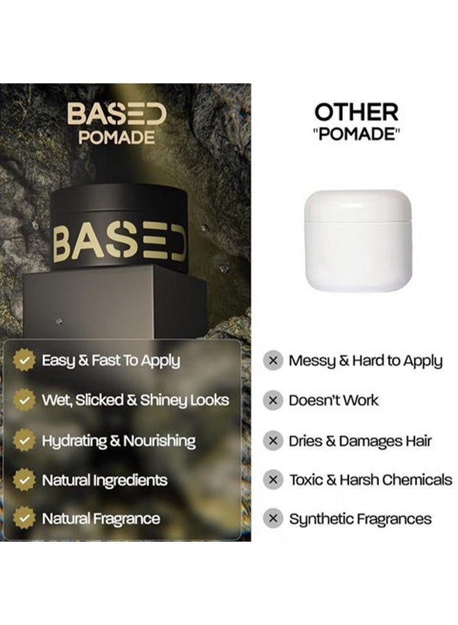 استنادا الي بودي وركس، بوماد للرجال، عناية شعر عالية الجودة بتثبيت متوسط، لمعان طبيعي ورائحة عطرة، سهل التطبيق ومناسب لجميع أنواع الشعر، بوماد مرطب ومغذي - Image 5